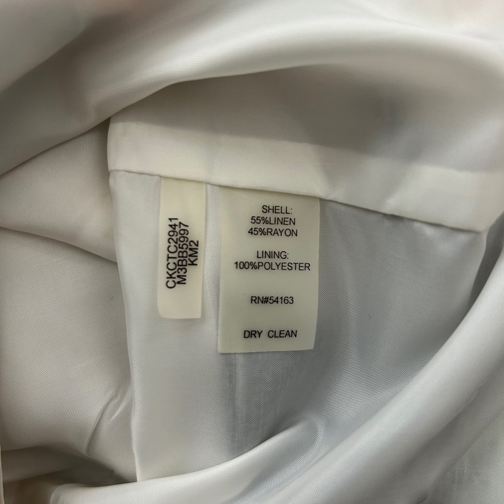 Calvin Klein Linen Scoop Neck Midi Dress 4 - Picture 6 of 11